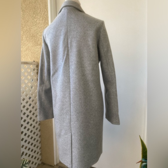 nwt gap wool blend pea coat grey nwt dress coat - Picture 7 of 11